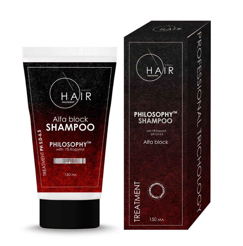 Шампунь против выпадения волос с 1% koryrrol 150млAlfa block shampoo with 1% koryrrol 150ml - фото 1